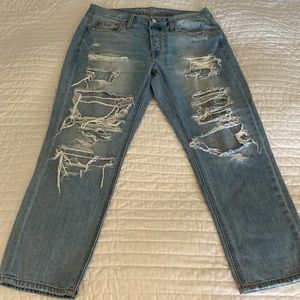 American Eagle Vintage High-rise destructed jeans